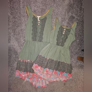 Matilda Jane Green and Pink Asymmetrical Dress